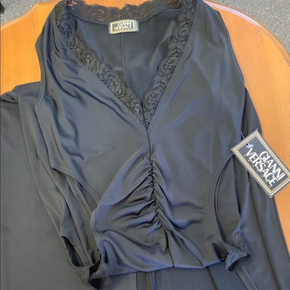 Vintage Gianni Versace spandex cutaway gown - Picture 2 of 4